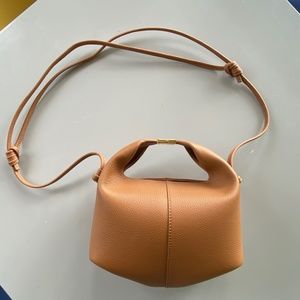 Poelen Beri Bag in textured Camel- NWT